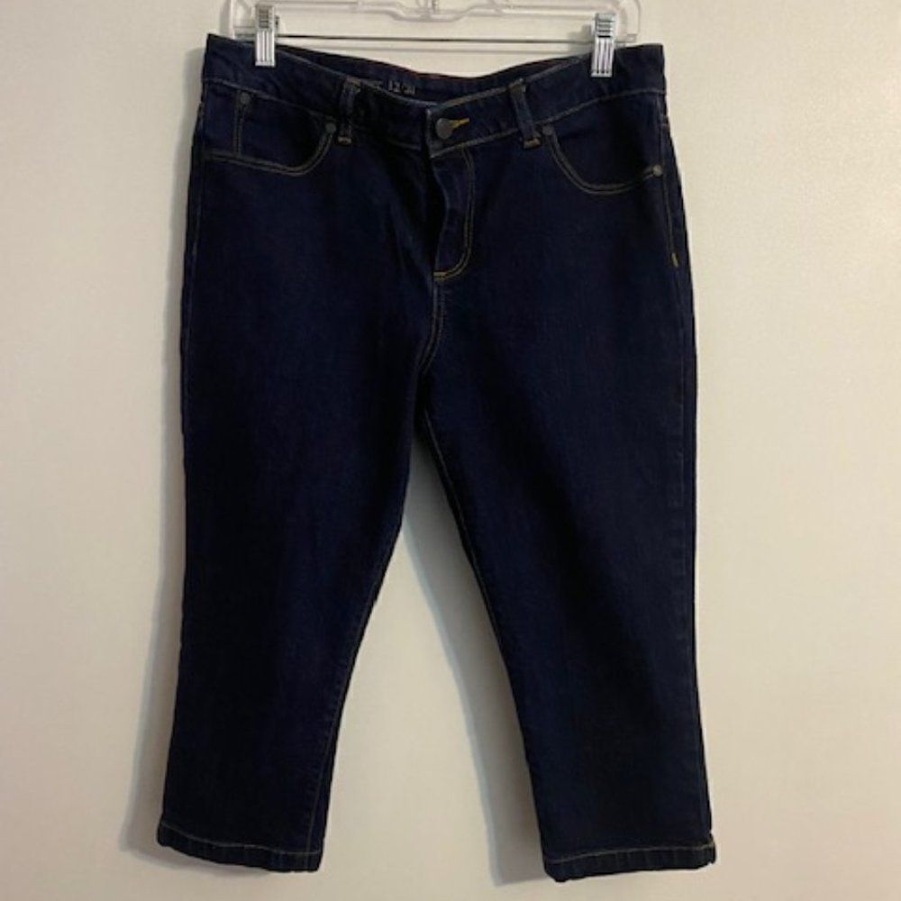 Signature by Levi Strauss Skimmer 5 pocket denim cropped, size 12/31